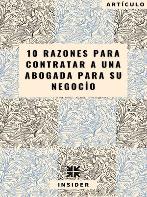 cover image of 10 razones para contratar a una abogada para su negocio